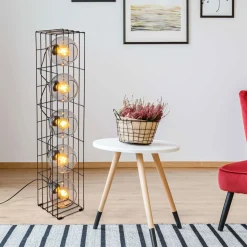 Stehleuchte Cesta schwarz Glas*näve