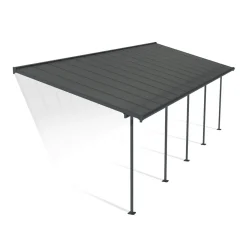 Palram Canopia Capri Alu Terrassenüberdachung Polycarbonat 3x8,6 m grau