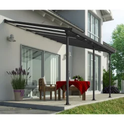 Feria Alu Terrassenüberdachung Polycarbonat 4x6 m dunkelgrau^Palram Canopia Best