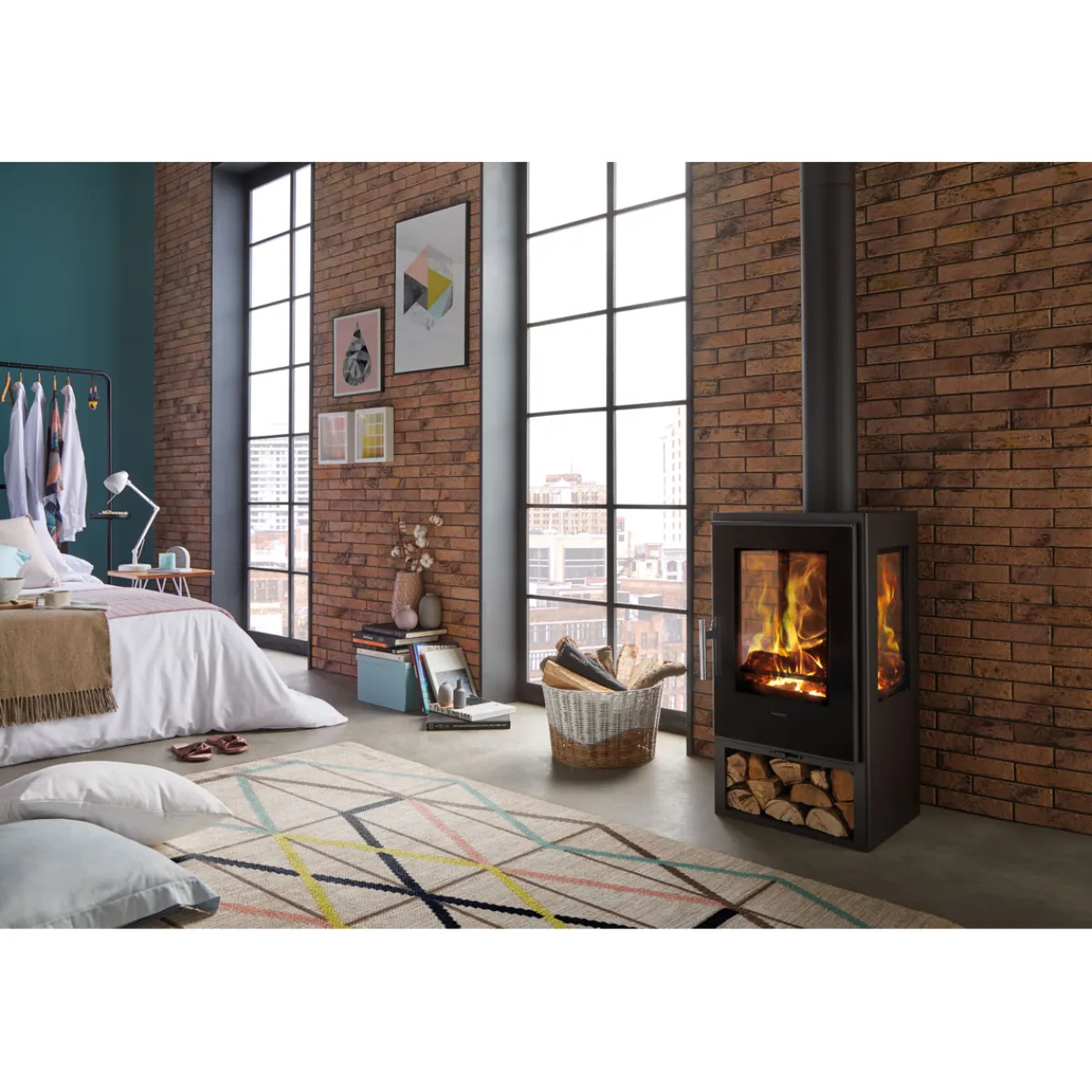 Kaminofen ANDES TRIVISION Ecodesign^Panadero Best