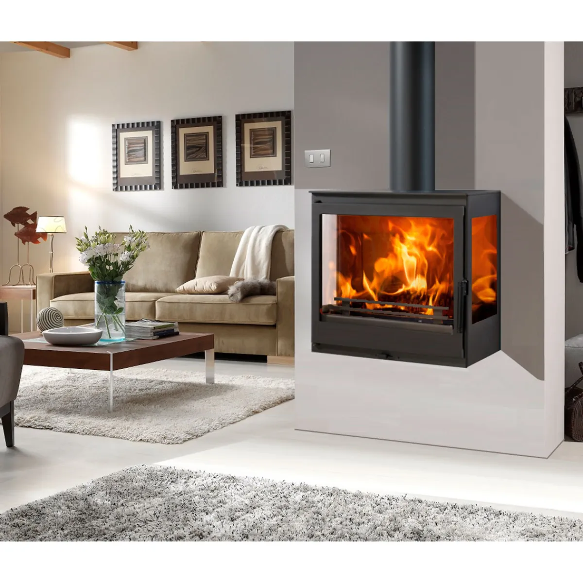 Kaminofen DIAMANT WALL Ecodesign^Panadero New
