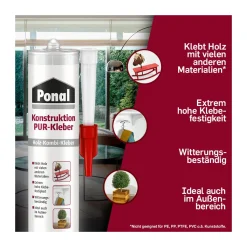 PU-Kleber Konstruktion PUR-Kleber 530 g*Ponal Hot