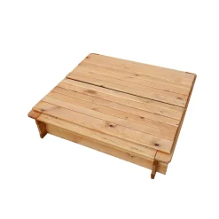 Sandkasten Donald 100 x 100 cm klappbare Abdeckung*Promadino Hot