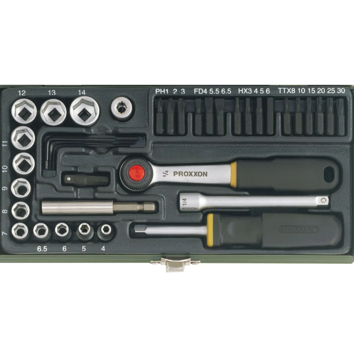 Proxxon Industrial Steckschlüssel-Satz 1/4 Zoll 39-teilig
