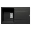 Pyramis Einbauspuele Kartesio 86 x 50 cm 1B 1D Granit Carbon