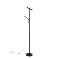 Reality LED Stehleuchte SPECTER schwarz, mit Lesearm