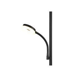 Reality LED Stehleuchte SPECTER schwarz, mit Lesearm