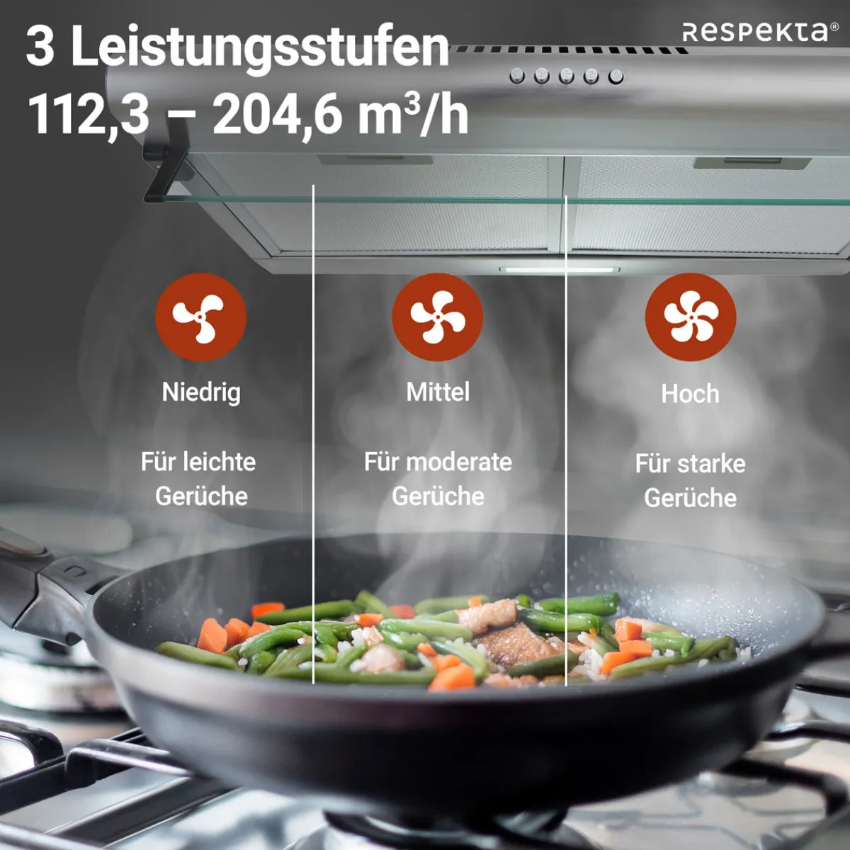 Tilla Unterbauhaube CH1259IXCN 60 cm Edelstahl^Respekta Outlet