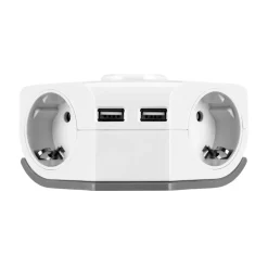 Steckdosenleiste-Eckmontage 2fach 2xUSB inkl Schalter 1,5m*REV Ritter Discount