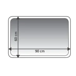 Ridder Teppich Chic 60 x 90 cm grau Polyester-Microfaser