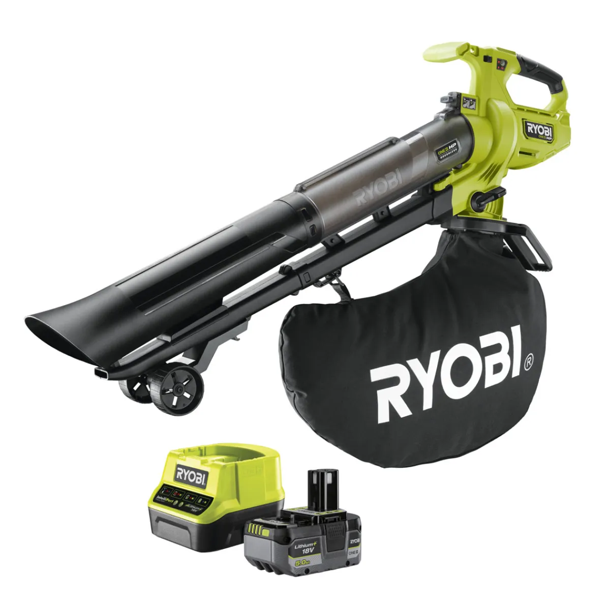 Akku-Laubsauger/-bläser RY18BVXA-150 7,7 m3/min inkl 5,0 Ah Akku u Ladegerät^Ryobi Sale