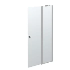 Drehtür mit Festteil 200 x 97-99 cm Klarglas*Scanbad New