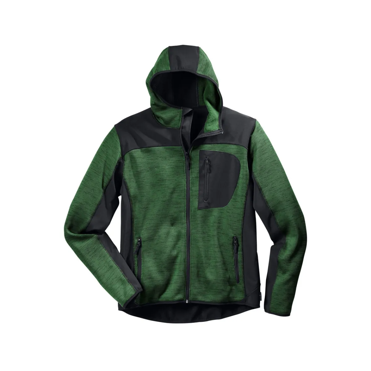 Strickjacke Professional grün-meliert-schwarz Größe XXL*Scheibler New
