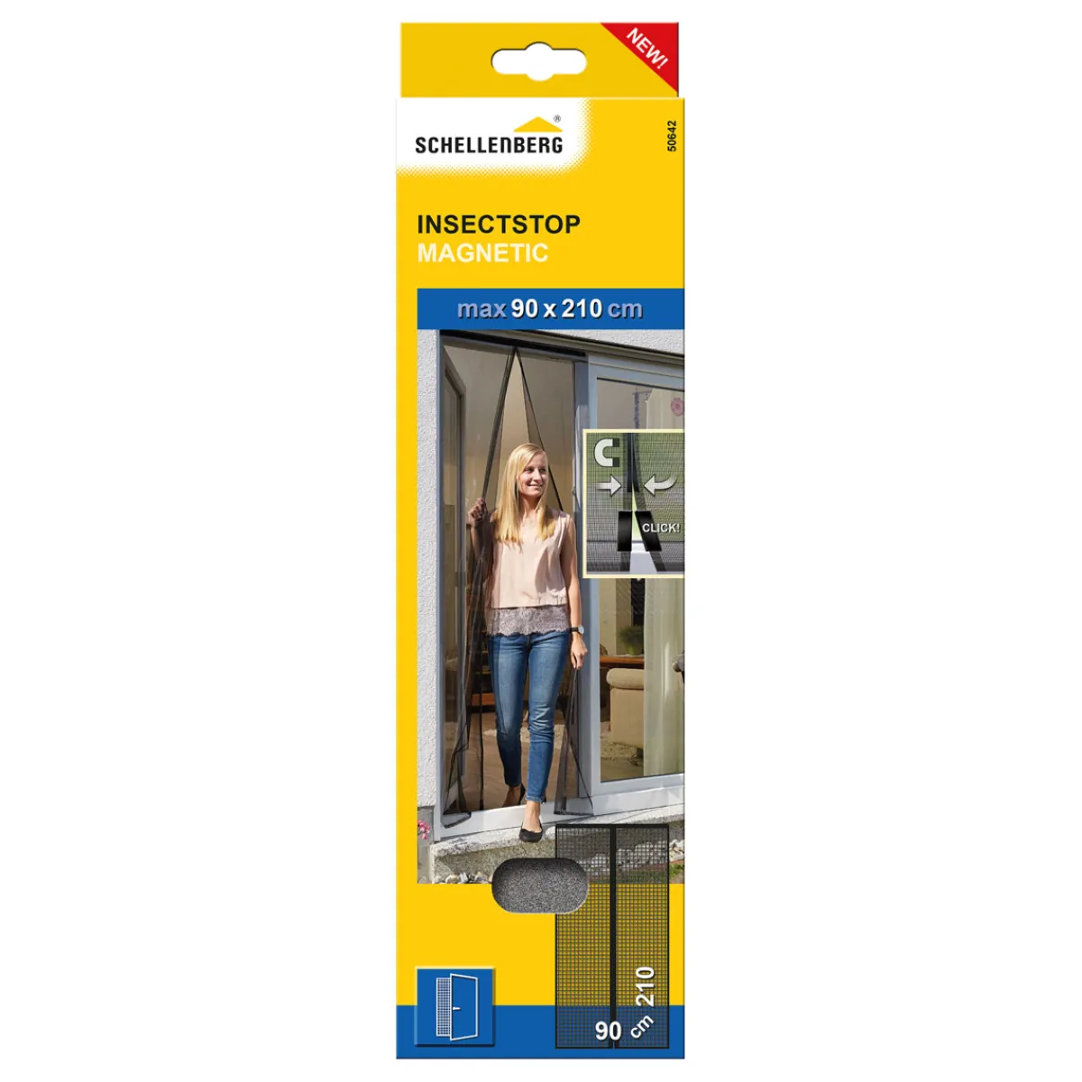 Insektenschutz-Magnetvorhang 90 x 210 cm anthrazit*Schellenberg Discount