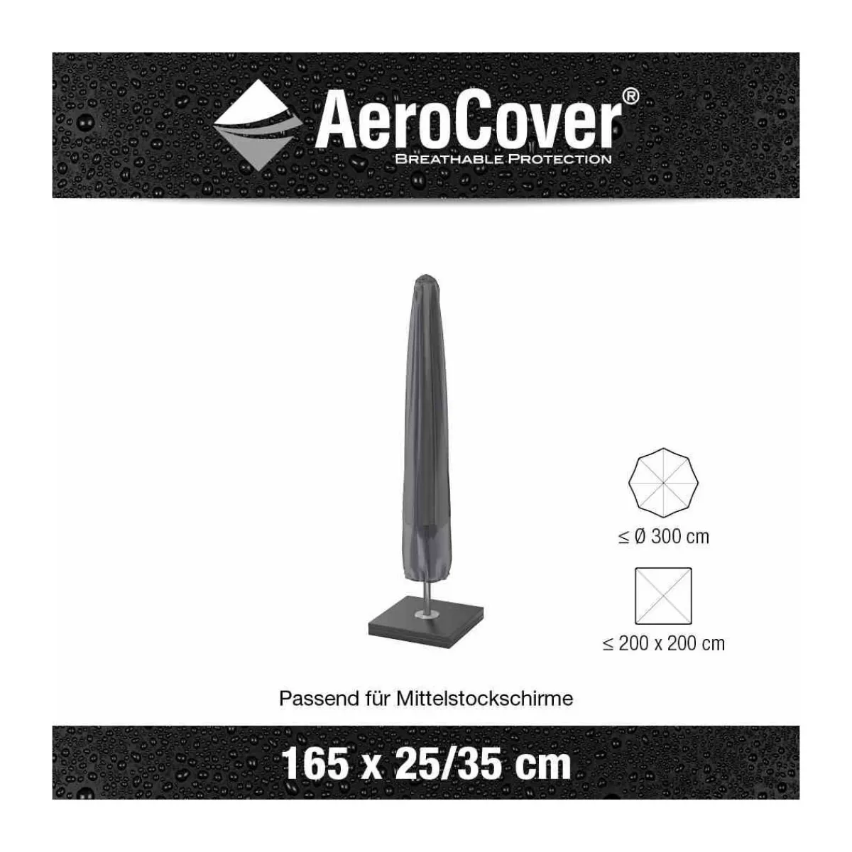 Schirmhülle AeroCover 165 x 25/35 cm atmungsaktiv* Clearance
