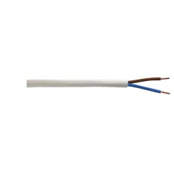 Schlauchleitung H03VV-F 2 x 0,75 weiß Meterware^ Hot