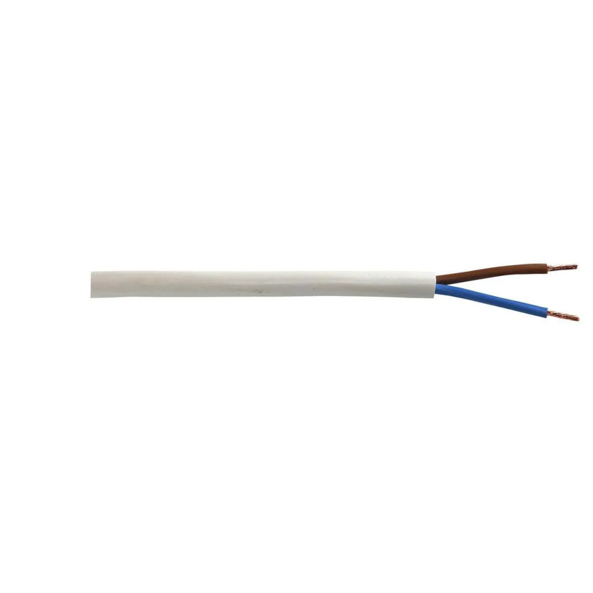 Schlauchleitung H03VV-F 2 x 0,75 weiß Meterware^ Hot