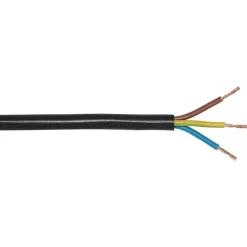 Schlauchleitung H03VV-F 3G0,75 schwarz Meterware^ New