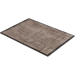 Schöner Wohnen Farbe Schöner Wohnen Schmutzfangmatte „Manhattan“, Streifen-Gitter/beige-anthrazit, 50x70 cm