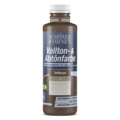Schöner Wohnen Farbe Voll-und Abtönfarbe Torfbraun 0,5 L
