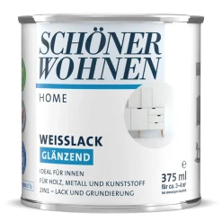 Weißlack Home glänzend 375 ml*Schöner Wohnen Farbe Hot