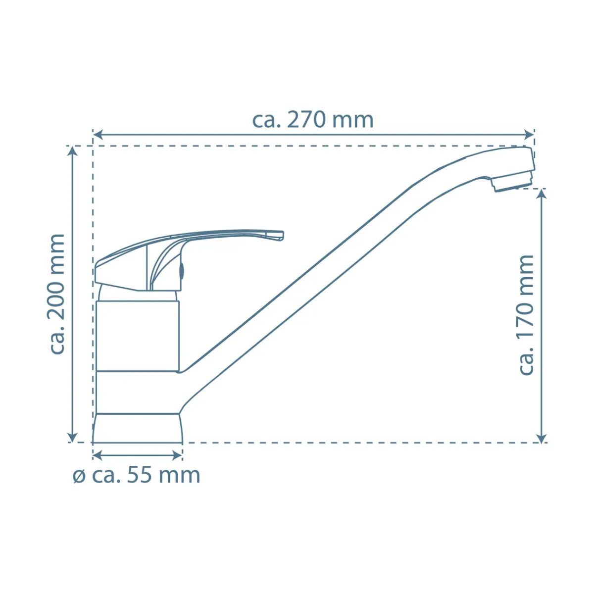 Schütte Spültischarmatur „Grande“ chrom 360° schwenkbar