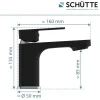 Waschtischarmatur „Madagaskar“ schwarz/chrom^Schütte
