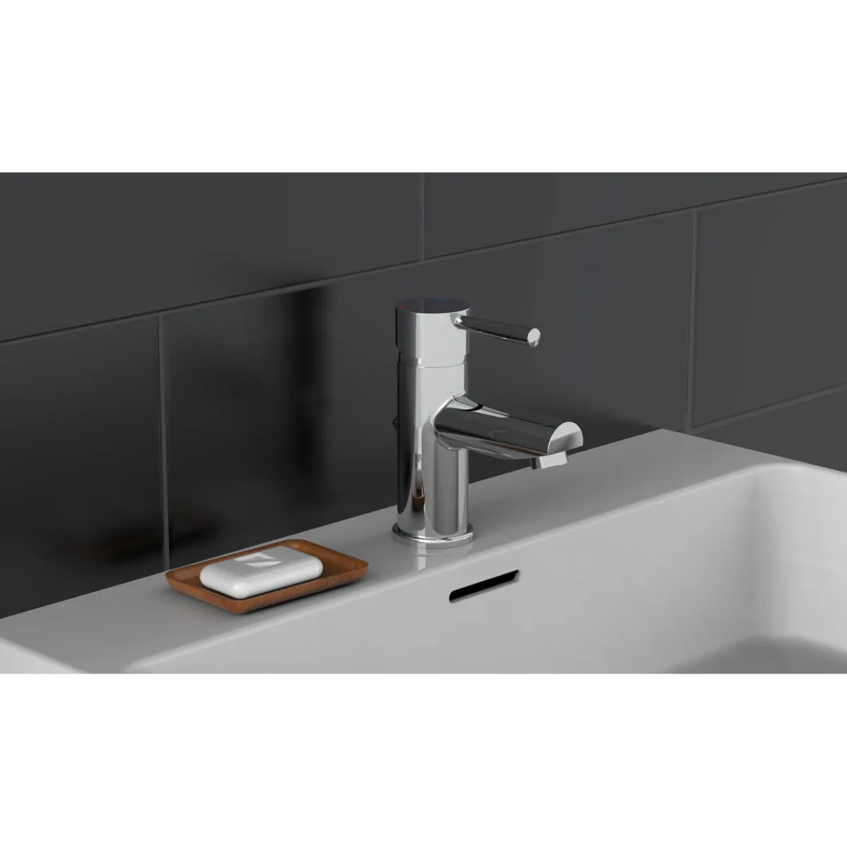 WT-Armatur Unicorn,chrom, mit Eco-Klick-^Schütte New