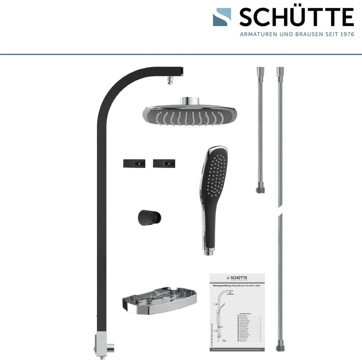 Überkopfbrause-Set Madagaskar schwarz^Schütte Best