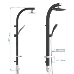 Überkopfbrause-Set Madagaskar schwarz^Schütte Best