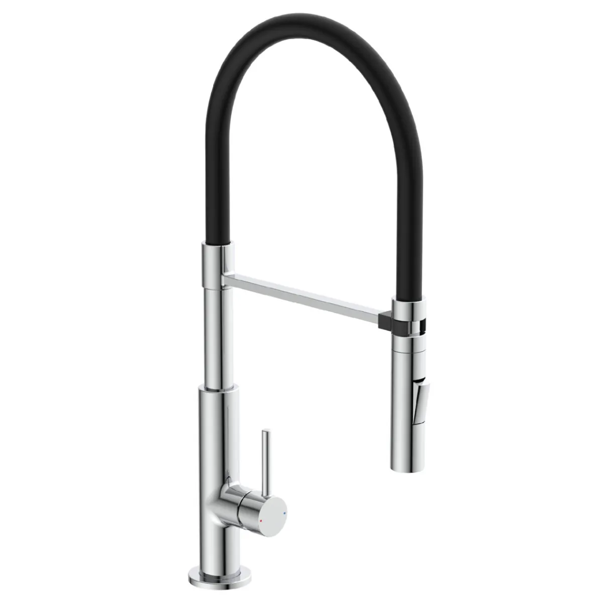 Küchenarmatur mit ausziehbarer Brause 79180 Stilo chrom schwarz^Schütte