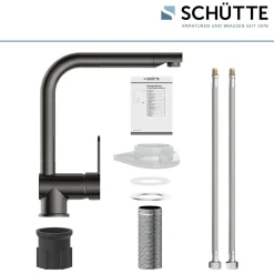 Schütte Schwenkbare Küchenarmatur Rio graphit glänzend