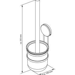 Wand-WC Bürstenhalter Chrom zum Kleben oder Schrauben*Schütte Hot