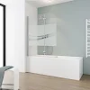 Badewannenfaltwand 2 teilig Chromoptik^Schulte