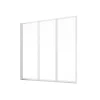Badewannenfaltwand Alu Natur 121 x 127 x 121 cm ESG hell klar*Schulte Sale