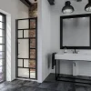 Drehtür in Nische BlackStyle mattschwarz BxH 80 x 192 cm*Schulte Hot