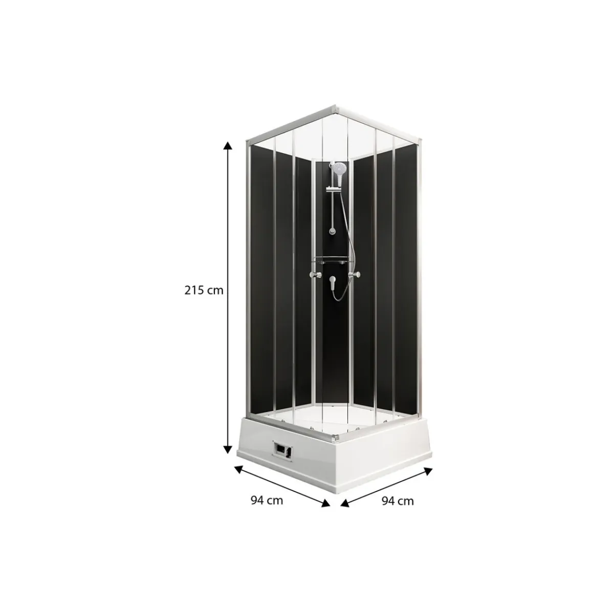 Wellnesskabine Korfu II Boiler und Pumpe schwarz*Schulte New
