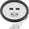 Euroverlängerung mit 2 x USB Anschluss weiß*Schwaiger Sale