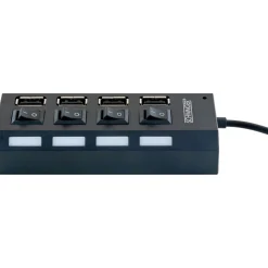 Hub USB 2.0 4-fach schwarz^Schwaiger