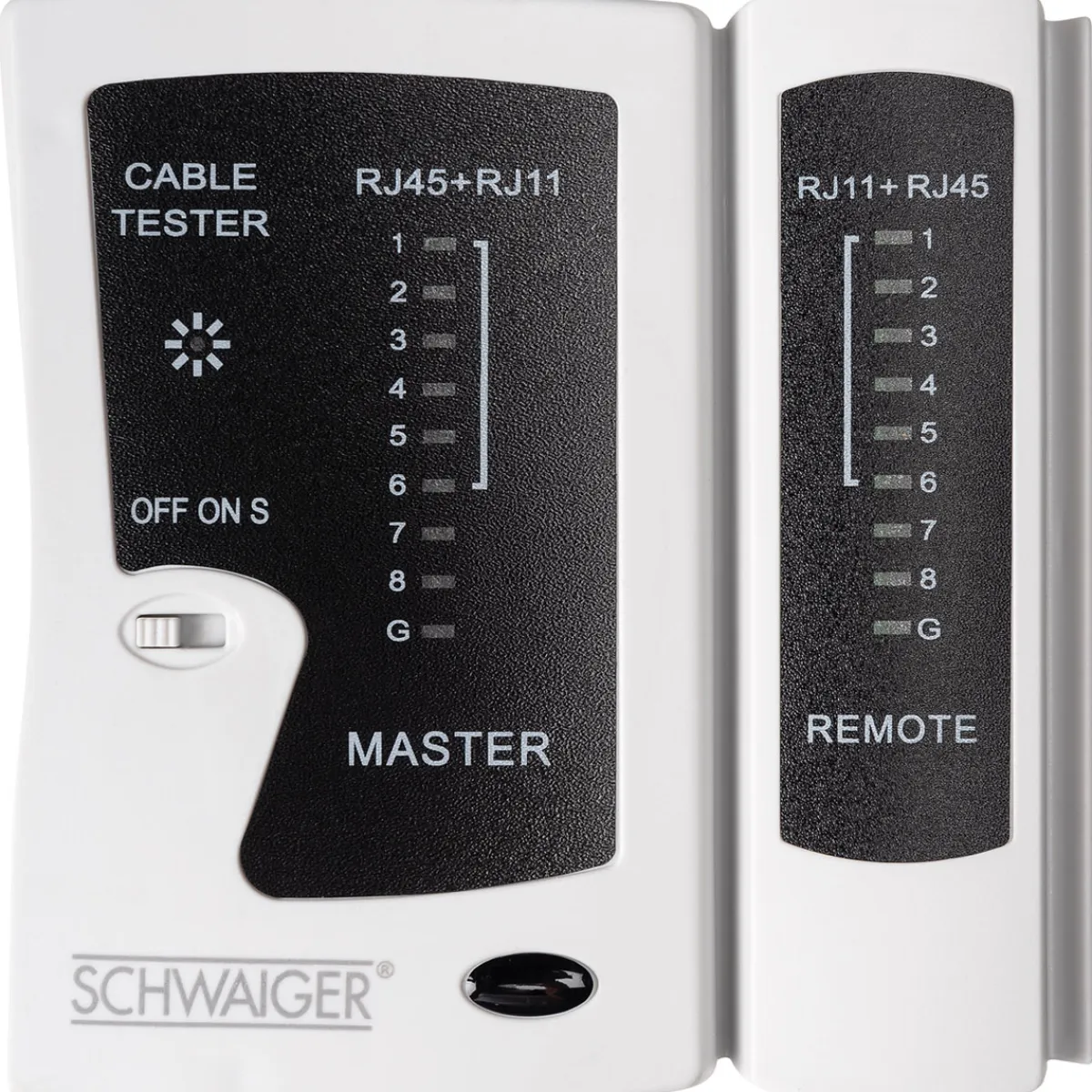 Netzwerkkabeltester für RJ45 und RJ11*Schwaiger Discount