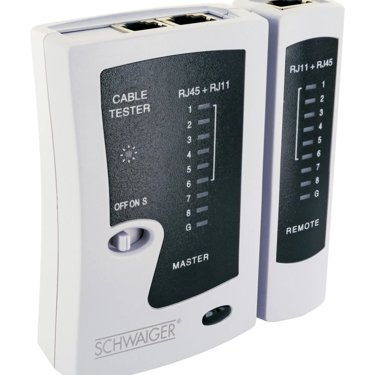Netzwerkkabeltester für RJ45 und RJ11*Schwaiger Discount