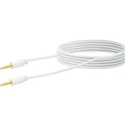 Schwaiger A-Audio-Anschlusskabel Stereo 1,5 m weiß vergoldet