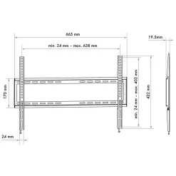 Schwaiger TV-Wandhalter Fixed 2 94 bis 203 cm schwarz