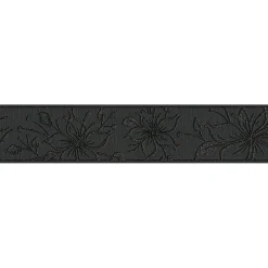 Selbstklebende-Borte Blume schwarz Glitter 5 m