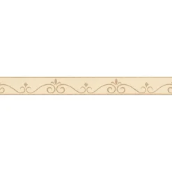 Selbstklebende-Borte Linienornament beige-gold 5 m