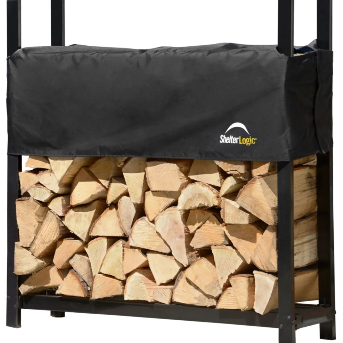 ShelterLogic Kaminholzregal Traglast 1.000 kg Inkl. Abdeckung 36,3x119,4x118,9cm