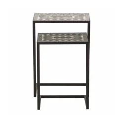 Beistelltischset Como 39 x 30 x 54 cm Stahlgestell*Siena Garden New