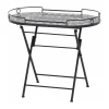 Siena Garden Serviertisch Como 41 x 67,5 x 60 cm matt schwarz/dunkelgrau
