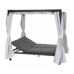 Sofabett „Waikiki“, mehrfach verstellbar, anthrazit/grau*Siena Garden Hot
