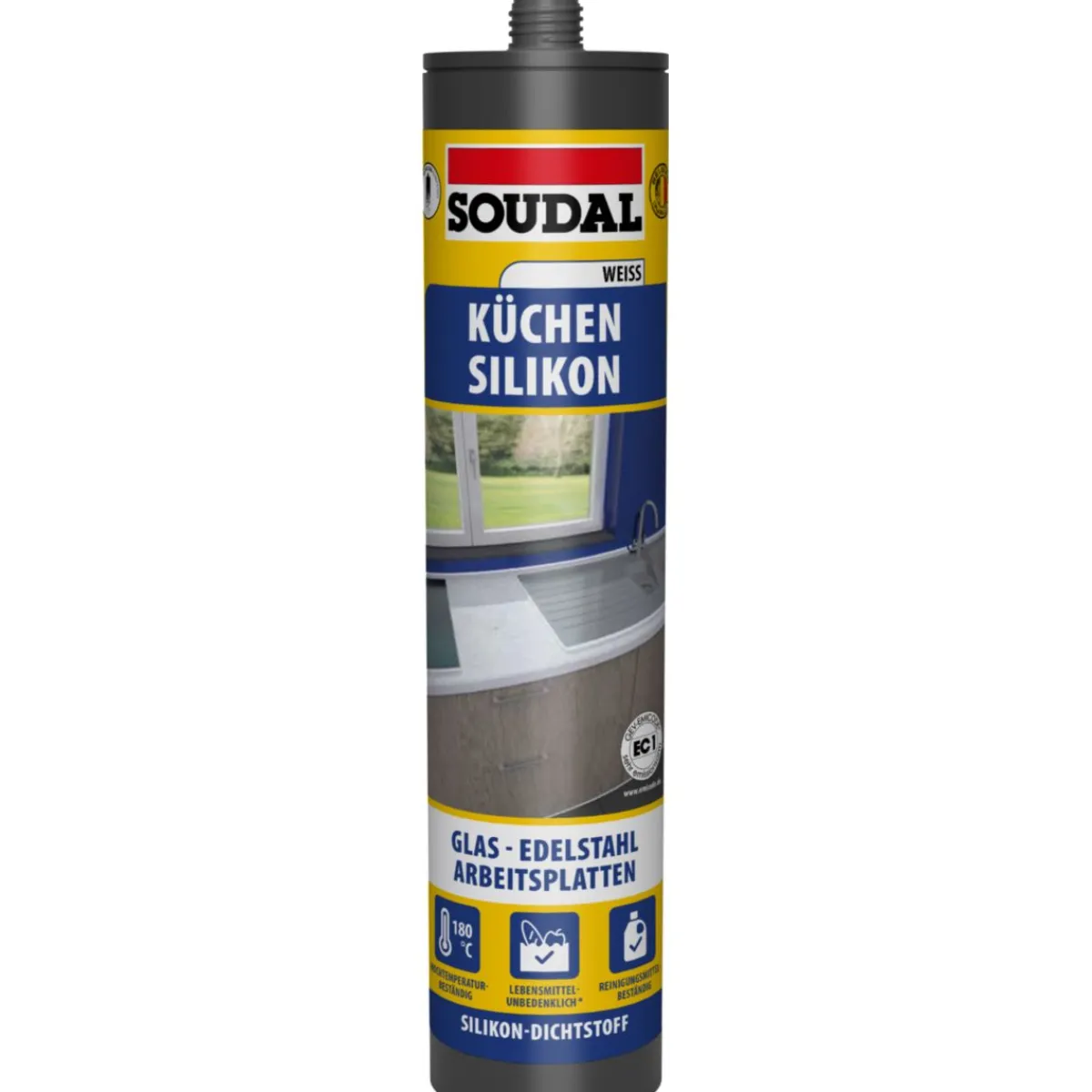 Sanitärsilikon Küche und Bad lebensmittelgeeignet weiß*Soudal